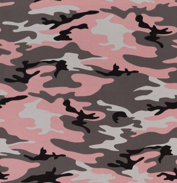katoen tricot Vera camouflage roze