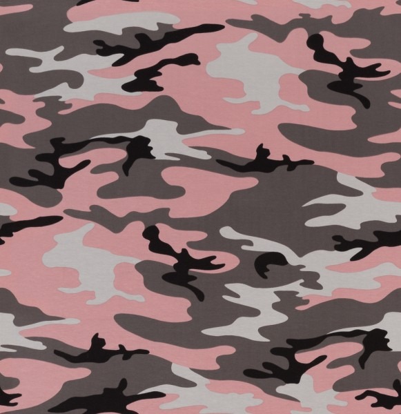 Swafing tricot camouflage roze -