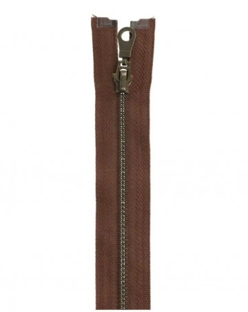 Deelbare rits metaal bruin