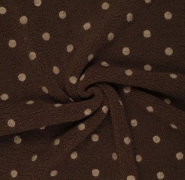 TEddy dot embroidery brown