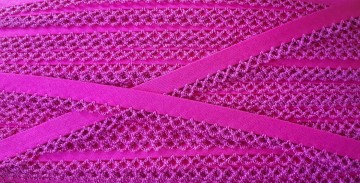Biaisband kantje fuchsia