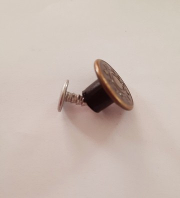 Jeans knoop brons inslag