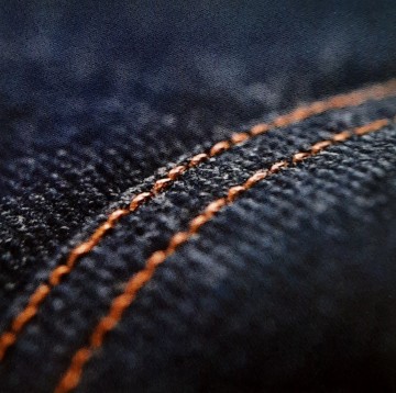 Detail denim garen