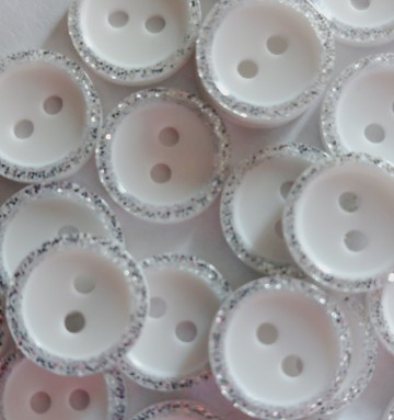 knoop wit glitterrand