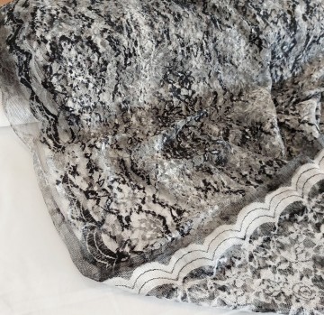 kant grijs wit flock