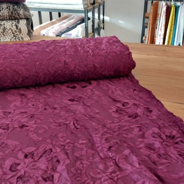 mesh met flockprint bloemen