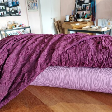 combinatie stoffen roze/paars tinten