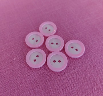 roze knoop 15 mm opstaande rand