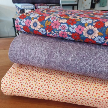 tricot en french terry denim