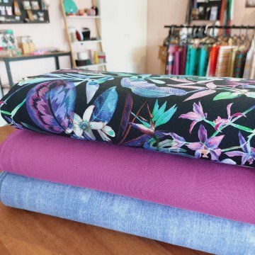 Swafing french terry Flowers