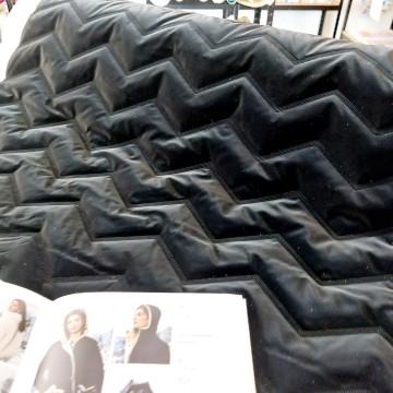 dubbelzijdige gewatteerde velvet stof