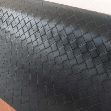 vegan leather braid black