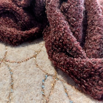 boucle wol en teddy beige