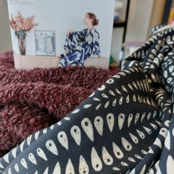 linnen viscose blend wol boucle