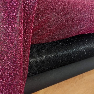 Fijn gebreid lurex stretch