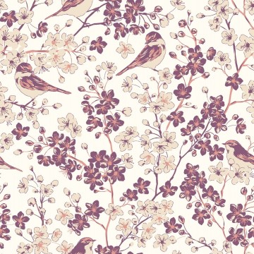 katoen poplin vogels