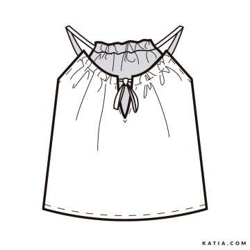 Bikinipatroon dames met top met gekruiste bandjes w71a 02 5527 katia g