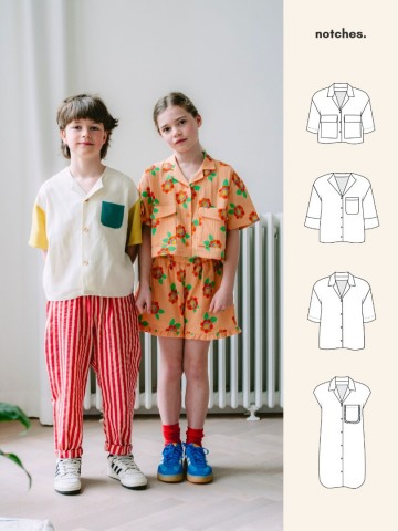 Buy notches patterns colombia shirt dress kids sewing pattern 01   kopie