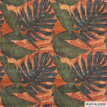Cork fabric tropical leaves cork 2096 8 katia fhd