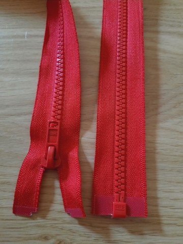 Deelbare rits bloktand 80 cm rood