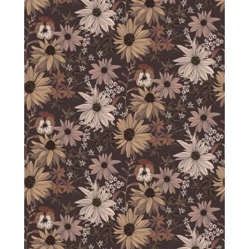 Digitale tricot flower bouquet bruin