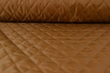 Donker camel gewatteerde voering