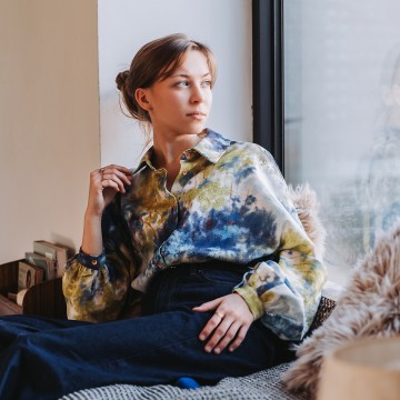 Dreamy forest l linen viscose blend 15s