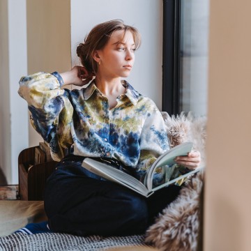 Dreamy forest l linen viscose blend 16s