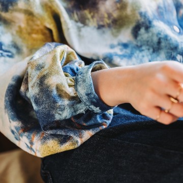 Dreamy forest l linen viscose blend 17s