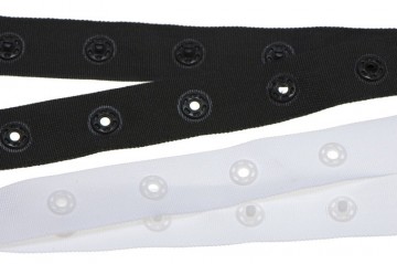 Drukkertjesband 18 mm zwart