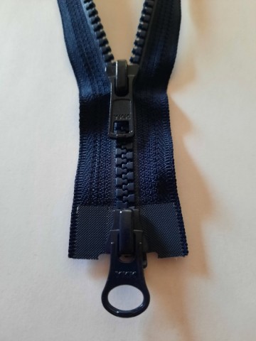 Dubbel deelbaar 75 cm donkerblauw detail