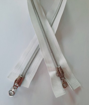 Dubbel deelbaar spiraal wit 52 cm