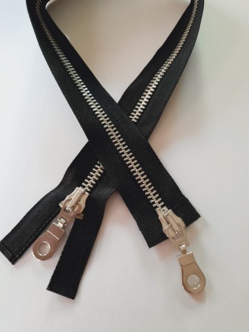 Dubbel deelbaar zwart 50 cm metaal spiraal