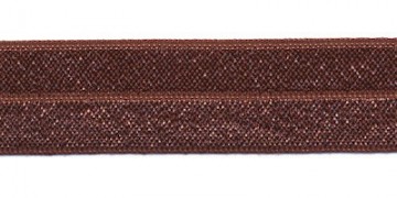 Elastisch biaisband 20 mm bruin