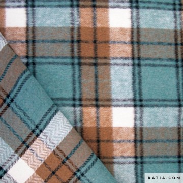 Flanellen stof met ruitjes in groen en bruin 2136 6 katia fhd 0