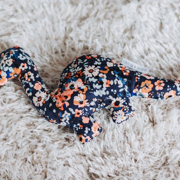 Flower joy m cotton canvas gabardine twill oceana blue 31s