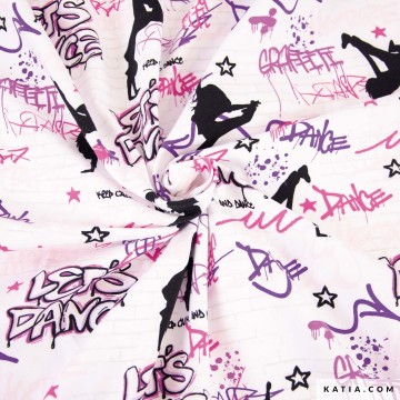 Gebreide stof voor shirts jersey lets dance 2102 115 01 katia g