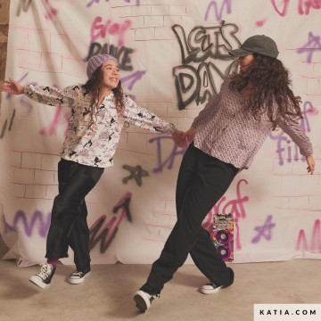 Gebreide stof voor shirts jersey lets dance 2102 115 04 katia g