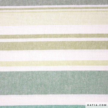 Gerecycled canvasstof met strepen green 2081 8 katia fhd