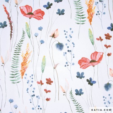 Gerecyclede canvasstof met wilde bloemen 2080 13 katia fhd