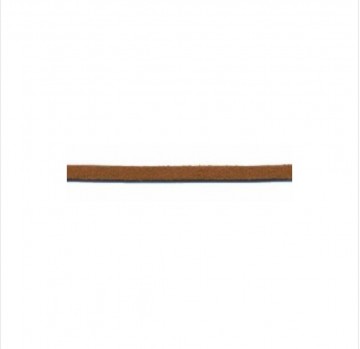 Imitatie suede veter bruin 3 mm