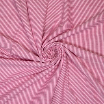 Katoen linnen roze gestreept kleur 80