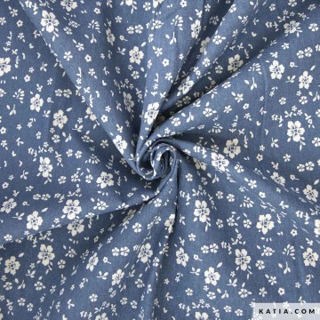 Katoenen flanellen stof gardenias jeans 2105 15 01 katia g