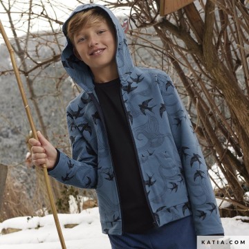 Katoenen fleece sky flying dreams 2106 34 01 katia g