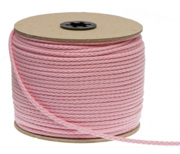 Katoenen koord roze 5 mm