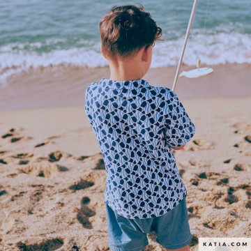 Katoenen pique stof africa seaworld 2227 1 03 katia g