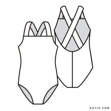 Kinderbadpak met gekruiste bandjes patroon k91 04 5527 katia g