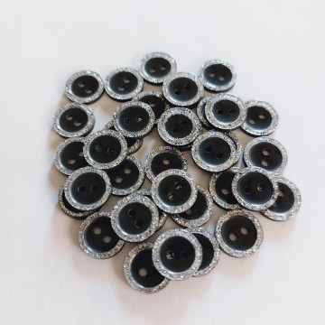 Knoop glitterrand zwart