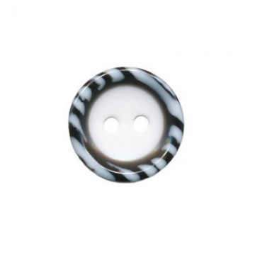 Knoop opstaande rand zwart wit