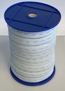 Knoopsgaten elastiek 20 mm wit 0